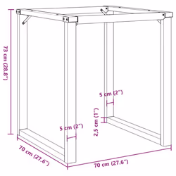 vidaXL Dining Table Legs O-Frame Desk Legs Metal Furniture Legs Cast Iron - Additional view 8