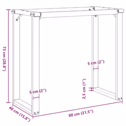 vidaXL Dining Table Legs O-Frame Desk Legs Metal Furniture Legs Cast Iron - Additional view 8