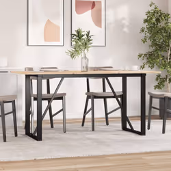 vidaXL Dining Table Legs O-Frame Desk Legs DIY Metal Furniture Legs Steel