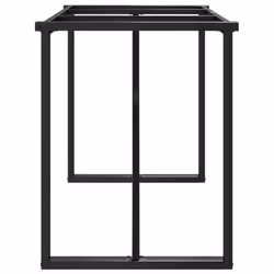 vidaXL Dining Table Legs O-Frame Desk Legs DIY Metal Furniture Legs Steel - Additional view 4