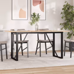 vidaXL Dining Table Legs O-Frame Desk Legs Metal Furniture Legs Cast Iron
