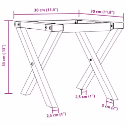 vidaXL Coffee Table Legs X-Frame Desk Legs DIY Metal Furniture Legs Steel