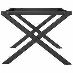 vidaXL Coffee Table Legs X-Frame Desk Legs DIY Metal Furniture Legs Steel - Additional view 4