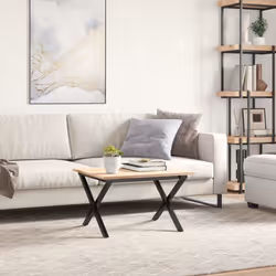 vidaXL Coffee Table Legs X-Frame Desk Legs DIY Metal Furniture Legs Steel - Additional view 2