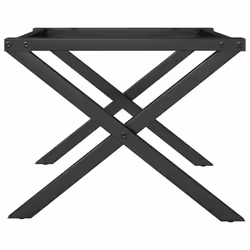 vidaXL Coffee Table Legs X-Frame Desk Legs DIY Metal Furniture Legs Steel - Additional view 4