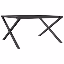 vidaXL Coffee Table Legs X-Frame Desk Legs DIY Metal Furniture Legs Steel - Additional view 5