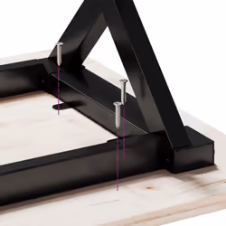 vidaXL Coffee Table Legs X-Frame Desk Legs DIY Metal Furniture Legs Steel - Additional view 7