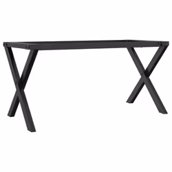 vidaXL Coffee Table Legs X-Frame Desk Legs Metal Furniture Legs Cast Iron - Additional view 5