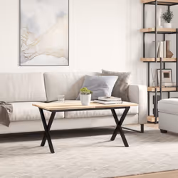 vidaXL Coffee Table Legs X-Frame Desk Legs DIY Metal Furniture Legs Steel