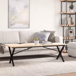 vidaXL Coffee Table Legs X-Frame Desk Legs DIY Metal Furniture Legs Steel