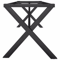 vidaXL Coffee Table Legs X-Frame Desk Legs DIY Metal Furniture Legs Steel - Additional view 4