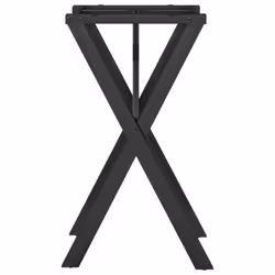 vidaXL Dining Table Legs X-Frame Desk Legs DIY Metal Furniture Legs Steel - Additional view 4
