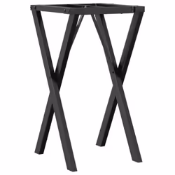 vidaXL Dining Table Legs X-Frame Desk Legs DIY Metal Furniture Legs Steel - Additional view 5