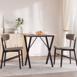 vidaXL Dining Table Legs X-Frame Desk Legs DIY Metal Furniture Legs Steel