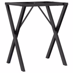 vidaXL Dining Table Legs X-Frame Desk Legs DIY Metal Furniture Legs Steel