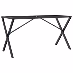 vidaXL Dining Table Legs X-Frame Desk Legs DIY Metal Furniture Legs Steel