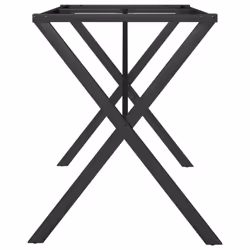 vidaXL Dining Table Legs X-Frame Desk Legs DIY Metal Furniture Legs Steel - Additional view 4