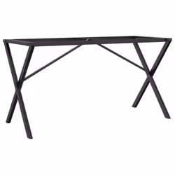 vidaXL Dining Table Legs X-Frame Desk Legs DIY Metal Furniture Legs Steel - Additional view 5