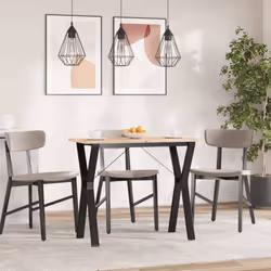 vidaXL Dining Table Legs Y-Frame Desk Legs DIY Metal Furniture Legs Steel