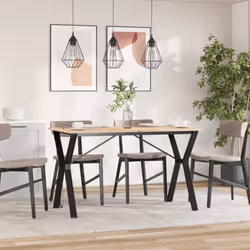 vidaXL Dining Table Legs Y-Frame Desk Legs DIY Metal Furniture Legs Steel