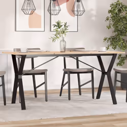 vidaXL Dining Table Legs Y-Frame Desk Legs DIY Metal Furniture Legs Steel