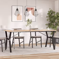 vidaXL Dining Table Legs Y-Frame Desk Legs DIY Metal Furniture Legs Steel