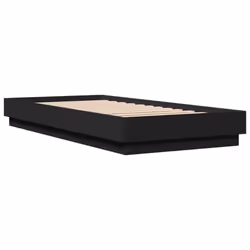 vidaXL Bed Frame Bedroom Bed Base Bedstead with LED Lights Black 100x200 cm