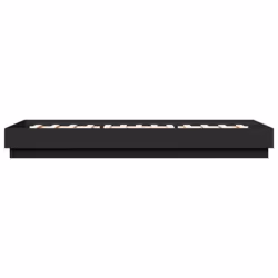 vidaXL Bed Frame Bedroom Bed Base Bedstead with LED Lights Black 100x200 cm - Additional view 4