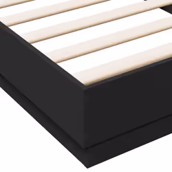 vidaXL Bed Frame Bedroom Bed Base Bedstead with LED Lights Black 100x200 cm - Additional view 6