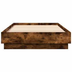 vidaXL Bed Frame Home Bed Base Bedstead with LED Lights Smoked Oak 90x200 cm - Additional view 5