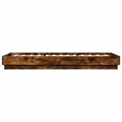 vidaXL Bed Frame Home Bed Base Bedstead with LED Lights Smoked Oak 90x200 cm - Additional view 6