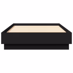 vidaXL Bed Frame with LED Lights Home Bed Base Black 75x190 cm Small Single - Additional view 5