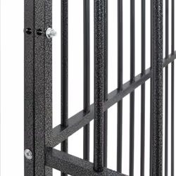 vidaXL Dog Cage with Wheels Dog Kennel Pet Dog Crate Black Galvanised Steel - Additional view 7