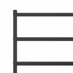 vidaXL Metal Bed Frame with Headboard Mattress Foundation Black 90x200 cm - Additional view 7