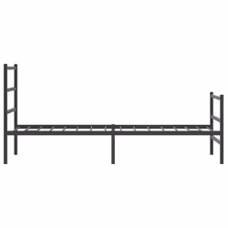 vidaXL Metal Bed Frame with Headboard and Footboard Bed BaseÂ Black 80x200 cm - Additional view 5