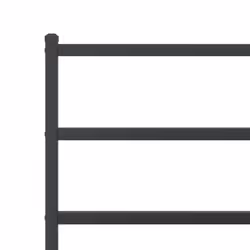 vidaXL Metal Bed Frame with Headboard and Footboard Bed BaseÂ Black 80x200 cm - Additional view 7