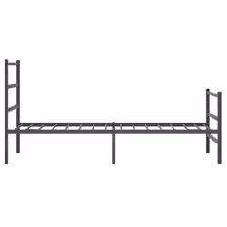 vidaXL Metal Bed Frame with Headboard and FootboardÂ Black 90x190 cm Single - Additional view 5