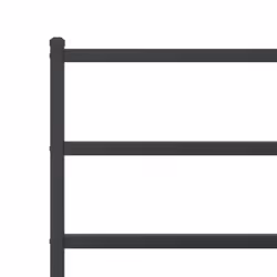 vidaXL Metal Bed Frame with Headboard and FootboardÂ Black 90x190 cm Single - Additional view 7