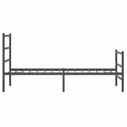 vidaXL Metal Bed Frame with Headboard and Footboard Bed BaseÂ Black 90x200 cm - Additional view 5