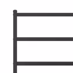 vidaXL Metal Bed Frame with Headboard and Footboard Bed BaseÂ Black 90x200 cm - Additional view 7