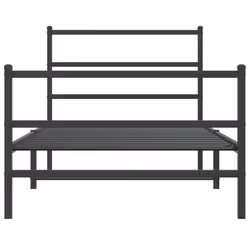 vidaXL Metal Bed Frame with Headboard and Footboard Bed BaseÂ Black 107x203 cm - Additional view 4