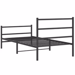 vidaXL Metal Bed Frame with Headboard and Footboard Bed BaseÂ Black 107x203 cm - Additional view 6