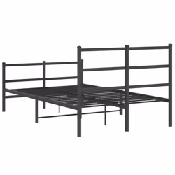 vidaXL Metal Bed Frame with Headboard&FootboardÂ Black 120x190 cm Small Double - Additional view 6