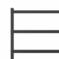 vidaXL Metal Bed Frame with Headboard and FootboardÂ Black 135x190 cm Double - Additional view 7