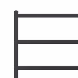 vidaXL Metal Bed Frame with Headboard and Footboard Bed BaseÂ Black 140x190 cm - Additional view 7