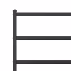 vidaXL Metal Bed Frame with Headboard and Footboard Bed BaseÂ Black 193x203 cm - Additional view 7