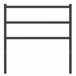 vidaXL Metal Headboard Bedroom Home Decorative Bed Header Metal Bed Headboard - black, 90 cm - Additional view 2