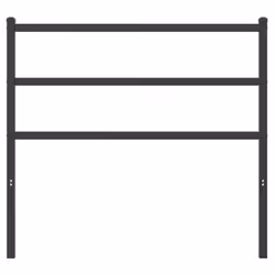 vidaXL Metal Headboard Bedroom Home Decorative Bed Header Metal Bed Headboard - black, 107 cm - Additional view 2