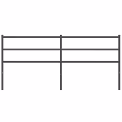 vidaXL Metal Headboard Bedroom Home Decorative Bed Header Metal Bed Headboard - black, 180 cm - Additional view 2