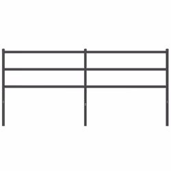 vidaXL Metal Headboard Bedroom Home Decorative Bed Header Metal Bed Headboard - black, 193 cm - Additional view 2